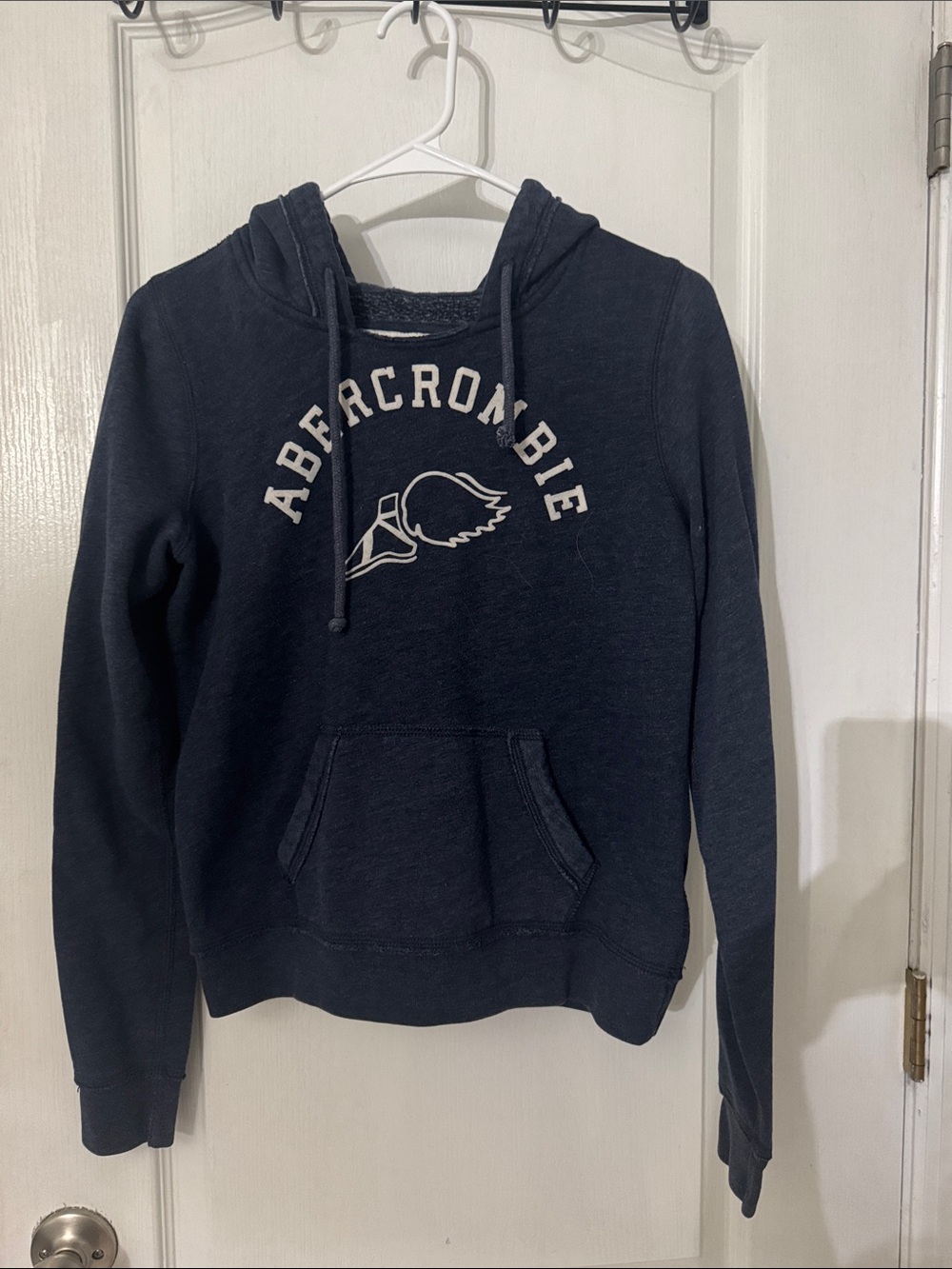 Abercrombie Navy Graphic Hooded Sweatshirt